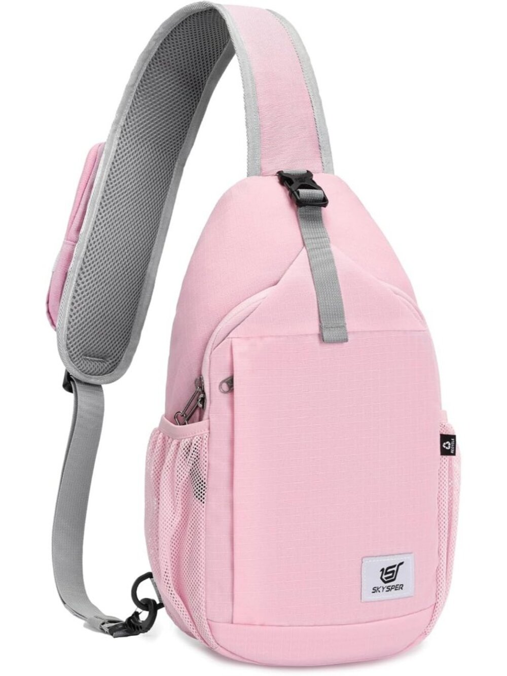 Men's Pink Sling Bag Anti-Theft RFID Crossbody Travel Backpack Shoulder Hiking
